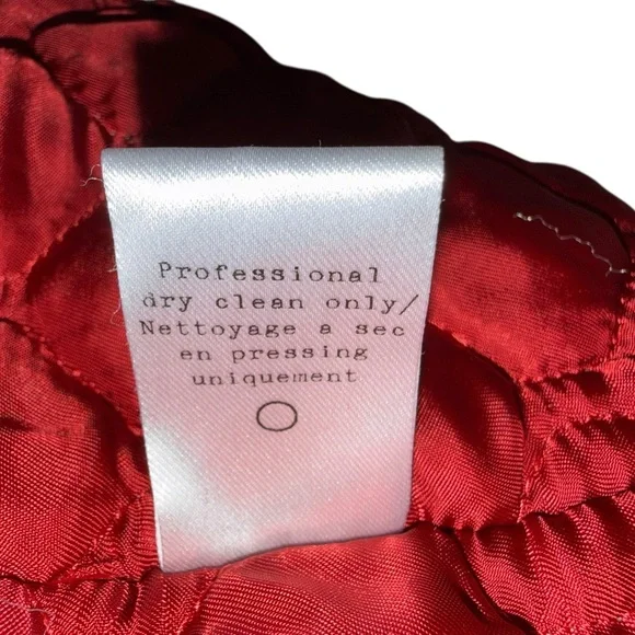 Rag & Bone 100% Wool Made in USA Quilted Lined Red Duffle Coat Women’s Large - Picture 6 of 7